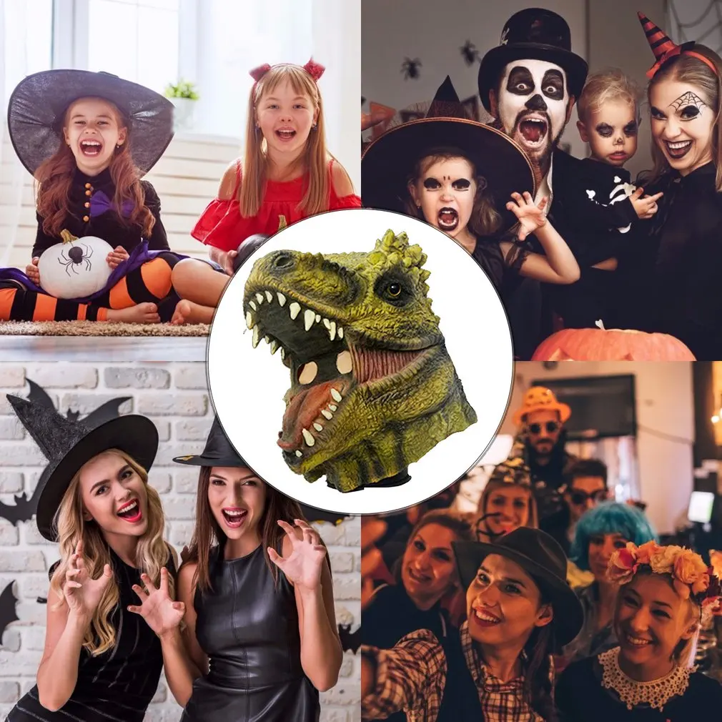 Маска динозавра латексная маска на Хэллоуин капот тираннозавра голова Юрского