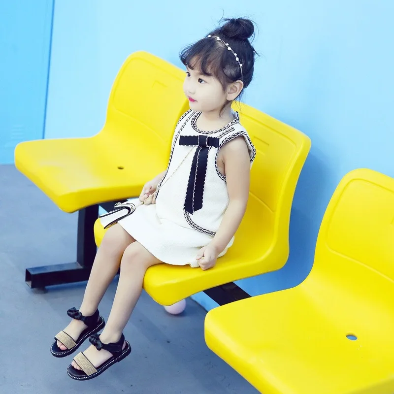 Летние детские сандалии для девочек Белые из искусственной кожи с резиновой