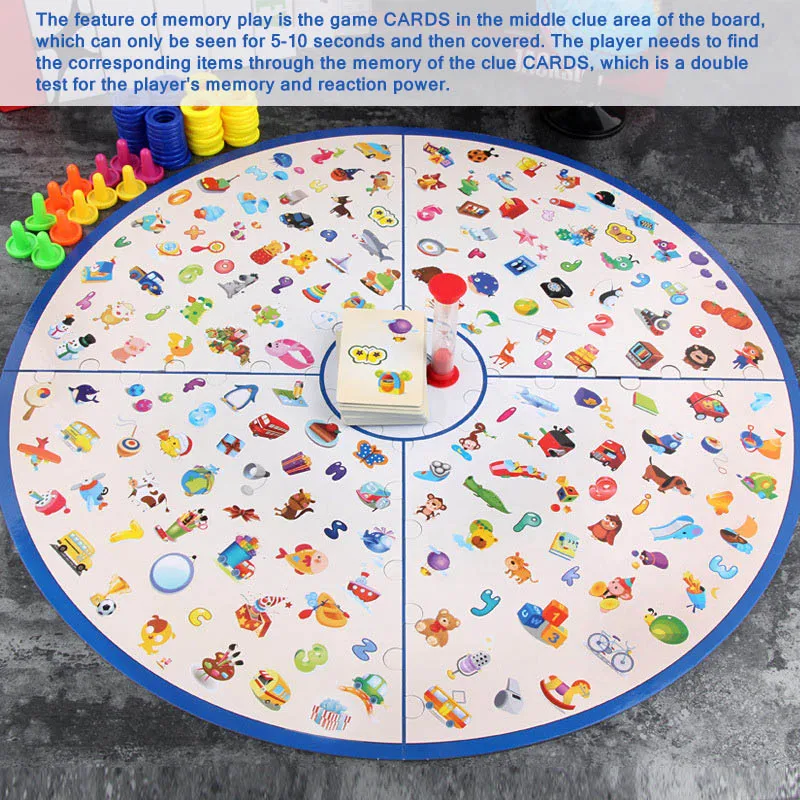 

Puzzle Kid Detectives Looking Chart Board Game Plastic Puzzle Brain Training Education Game Kit Learning Gift