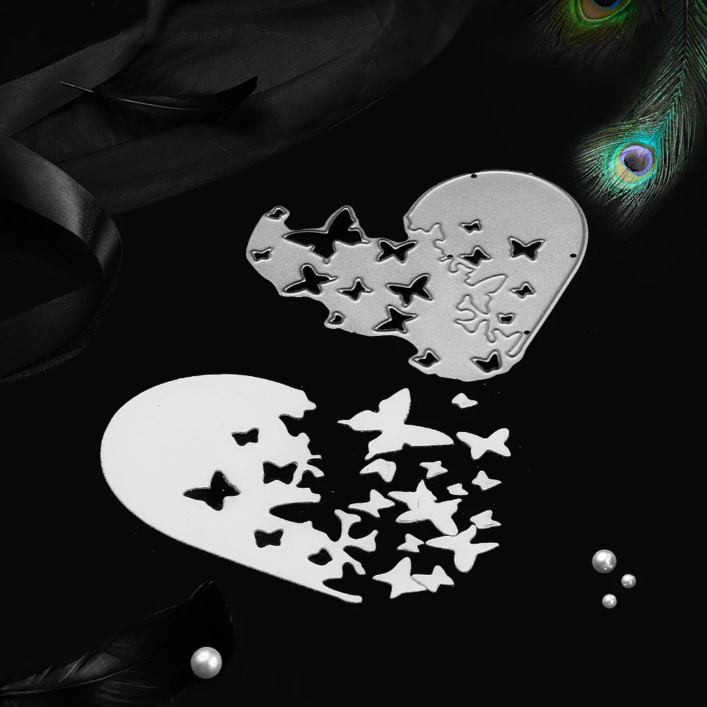 Сердце бабочка металлические режущие штампы трафарет для скрапбукинга &quotсделай