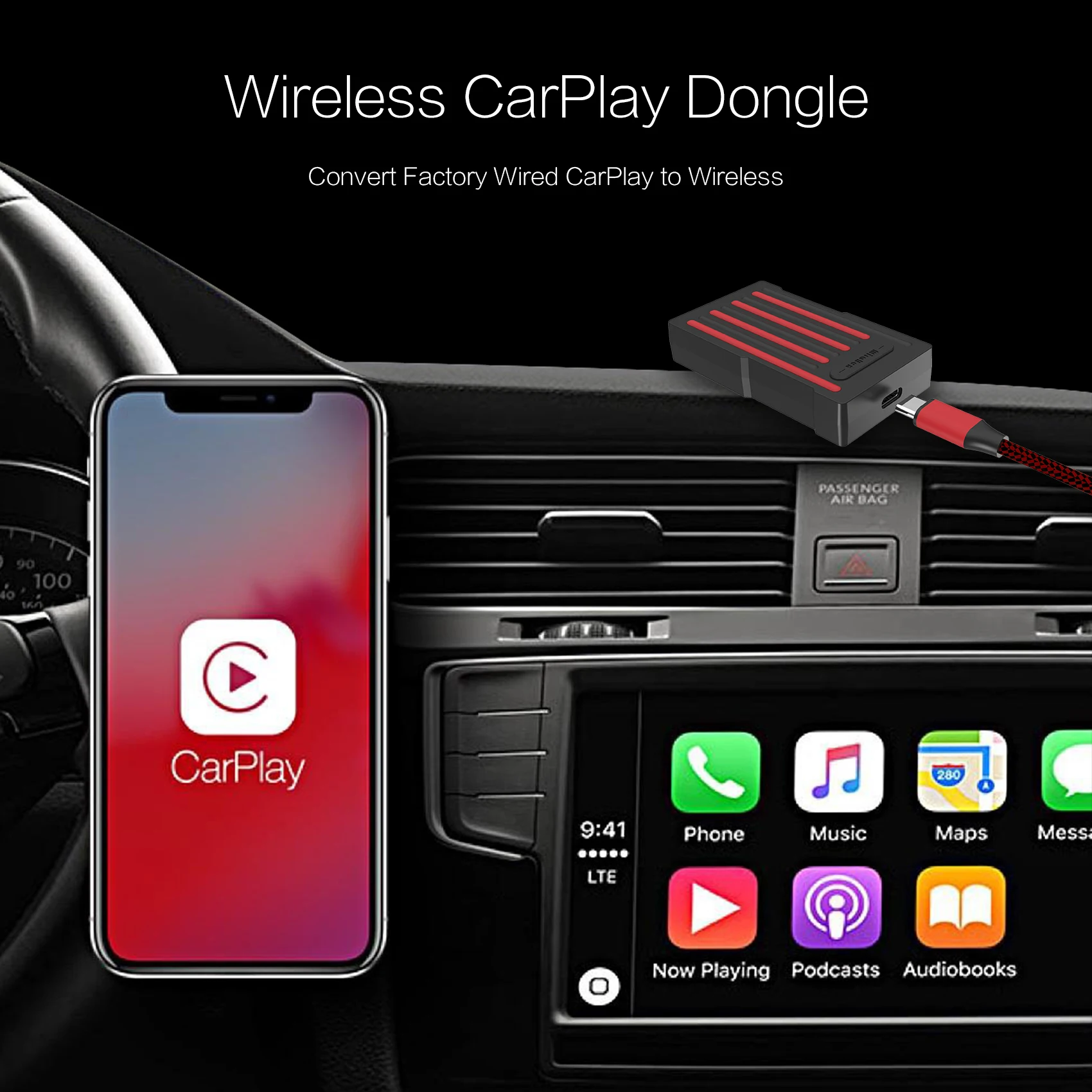 Принимаем небольшой заказ беспроводной адаптер CarPlay заводской проводной к
