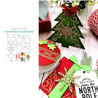 new arrival 2021 holiday cheer gift tags metal cutting dies stamps scrapbook diary decoration embossing cut dies template diy
