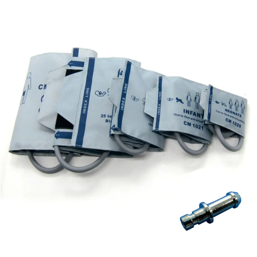 

Reusable blood pressure NIBP CUFF Nylon Grey coat with Bladder Single-tube For Patient monitor with LC-03 Connector