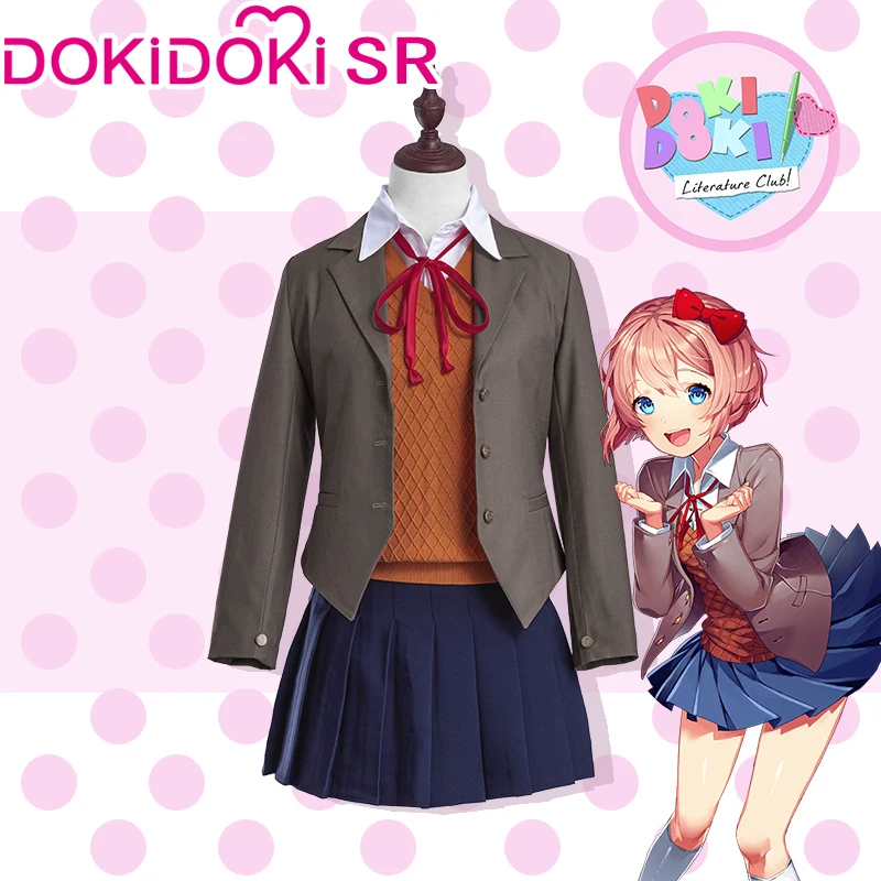 PRE SALE DokiDoki SR GAME Doki Literature Club Cosplay Sayori/Natsuki/Yuri/Monika Suit School Uniform|Игровые костюмы| |