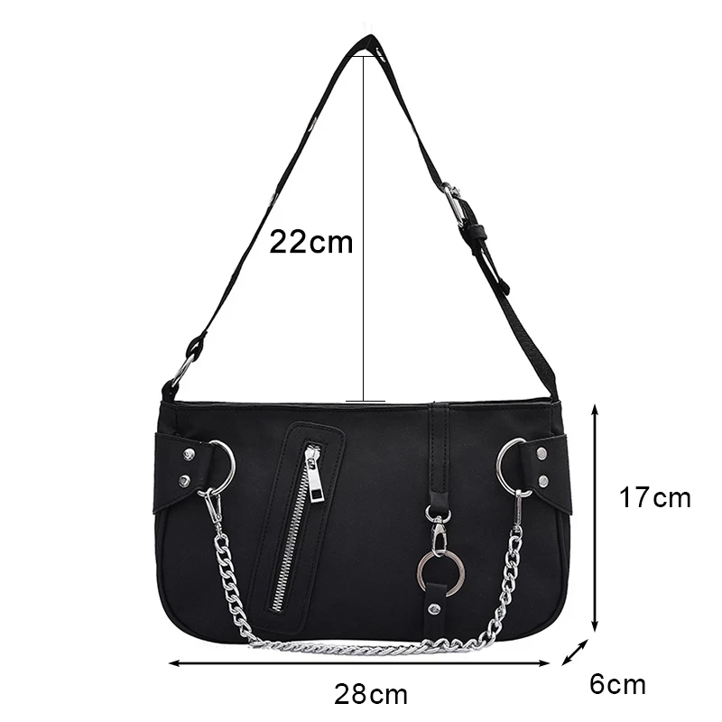 

Casual Underarm Bag Designer Women 2021 New Handbag Female Nylon Shoulder Bag Lady Travel Small Underarm Chain Hobo Armpit Bags