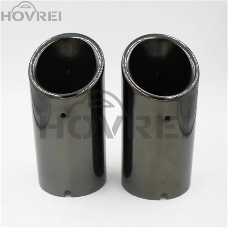 1 пара автомобильных титановых черных наконечников выхлопной трубы для VW Golf 7 6 MK7