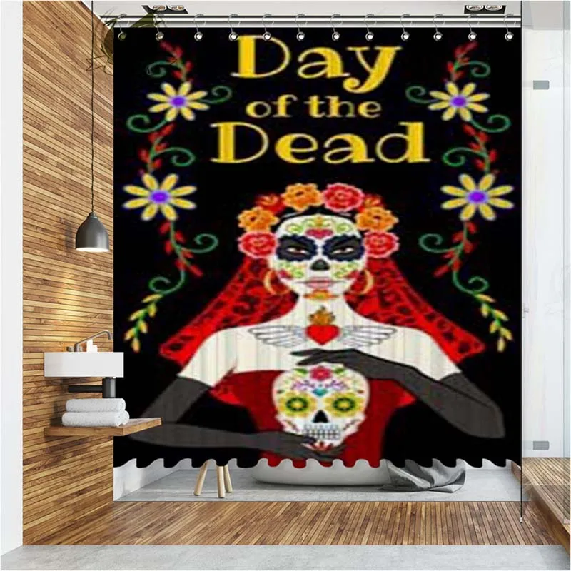 Занавески для душа VIXM Day Of The Dead из водонепроницаемого полиэстера занавески