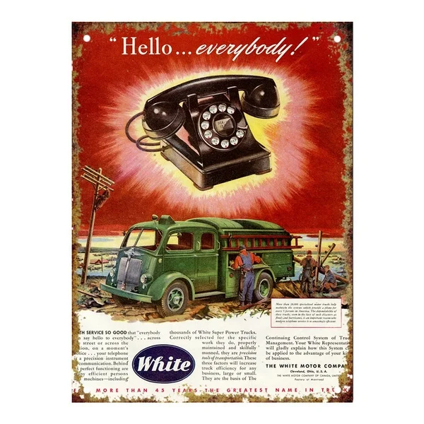 

Белые супермощные грузовики, оригинальное украшение, металлический плакат для гаража, арт-деко, бара, кафе, магазина