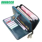 Кошельки для женщин из лакированной кожи, вощеные вместительные сумочки на молнии, Дамский удлиненный клатч с ремешком на запястье, бумажники для мелочи и карт, 2020