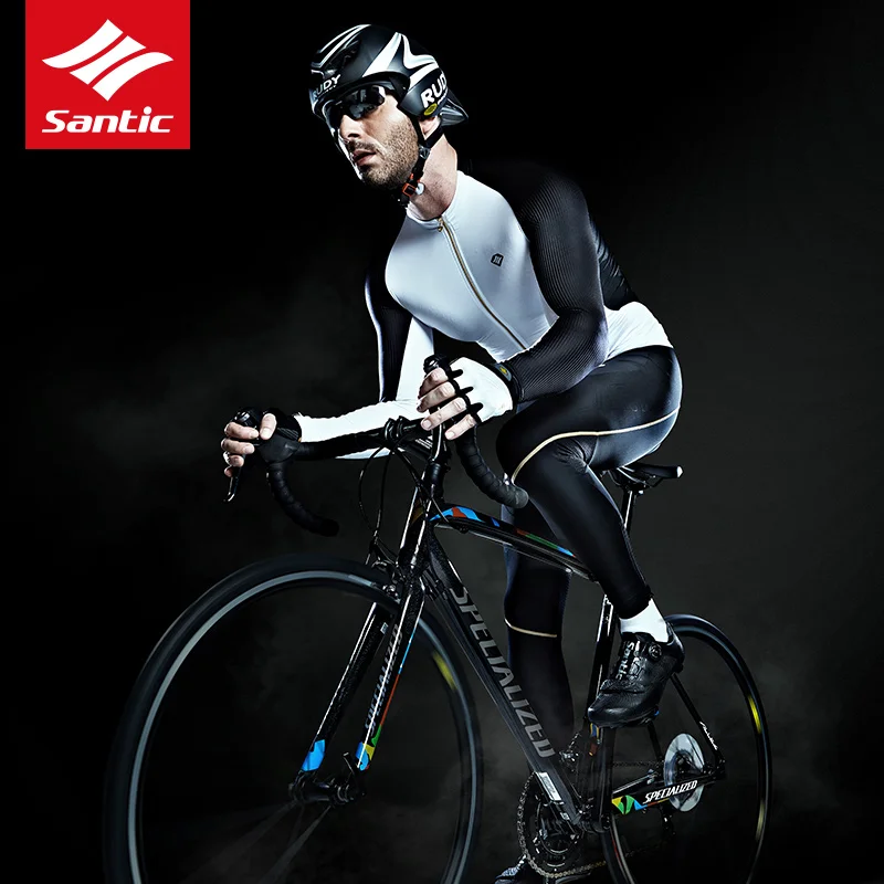 2019 Мужская велосипедная Джерси Santic с длинным рукавом дышащие быстросохнущие