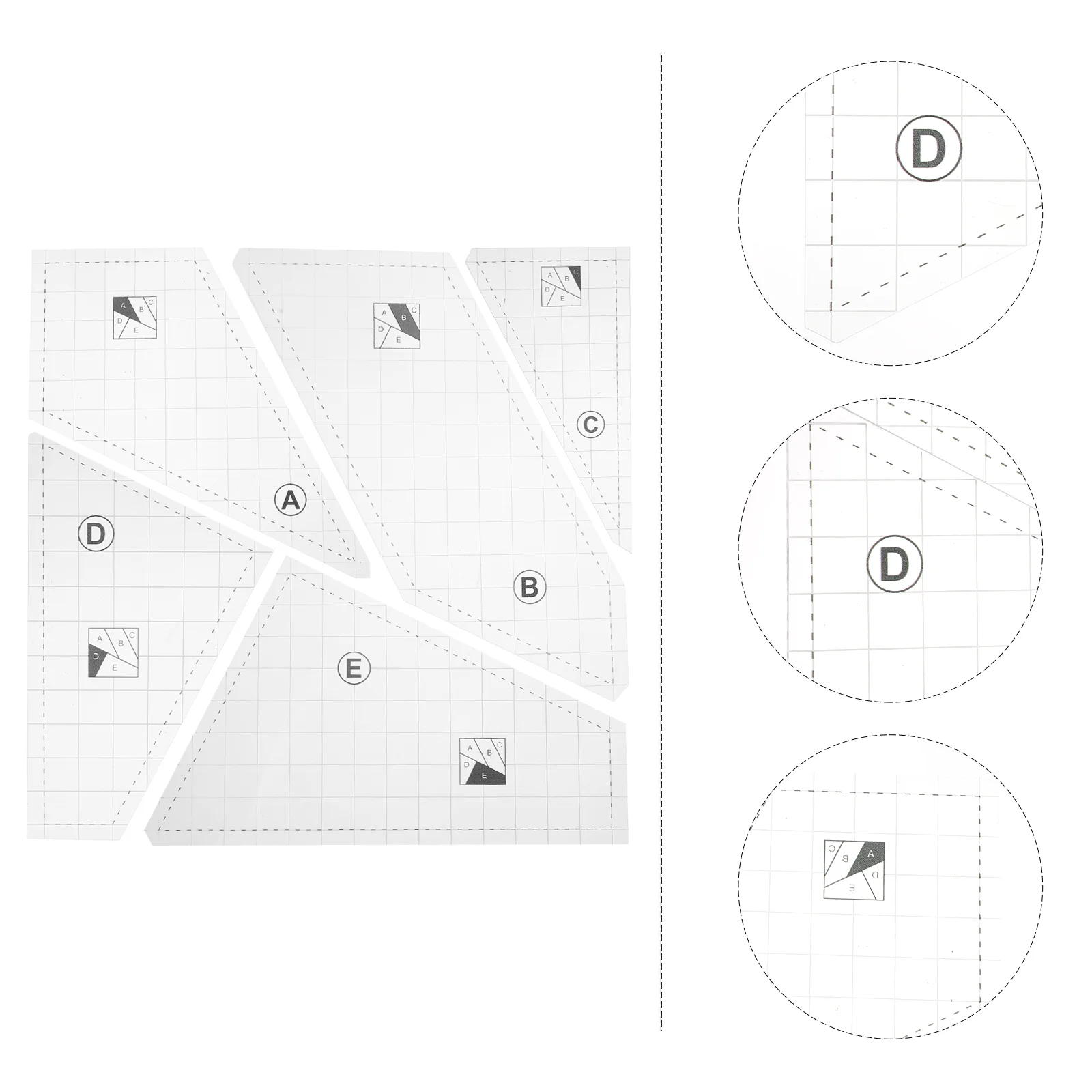 

Set Clear Quilting Templates Household Stitching Templates Patchwork Supplies DIY Patchwork Templates Simple Fabric Sewing Tools