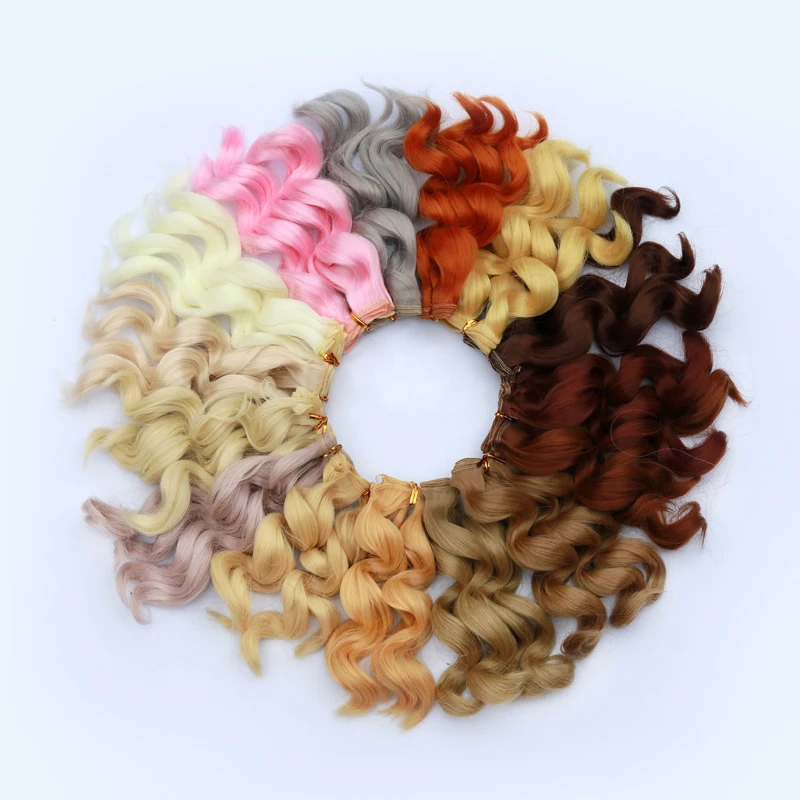 Envio gratis de pelo muñeca resistente al calor 15 см alta temperatura para 1/3 1/4 1/6 pelucas rizadas BJD d|Куклы| |