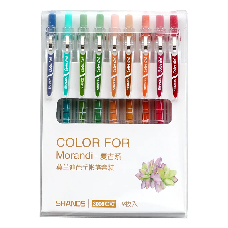 

Набор цветных гелевых ручек Morandi, ручная учетная запись для студентов, простая и Красивая цветная ручка в стиле ретро, для записи записей, вы...