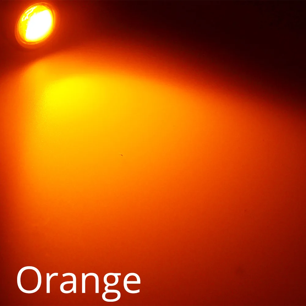 Orange 18 мм автомобильный светодиодный светильник с красным орлиным глазом, дневной светильник для бега, сигнальные лампы заднего хода парковочная лампа, водонепроницаемый противотуманный светильник для мотоцикла - Цвет: Orange