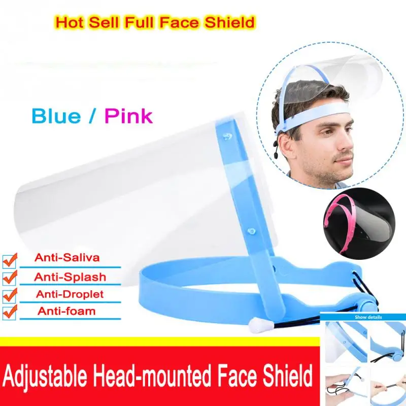 Полная маска для лица с защитой от капель полная прозрачная козырьком защитная