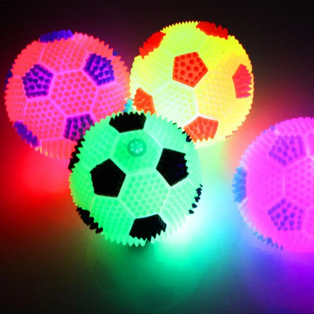 

Детский надувной мяч со светодиодный светильник, мигающий футбольный мяч, светящаяся игрушка со звуком, тренировочные интерактивные игруш...