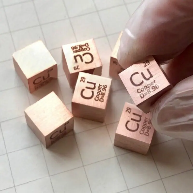 

10mm 99,95% Hochreine Kupfer Cu Cube Wrfel Geschnitzte Element Periodensystem