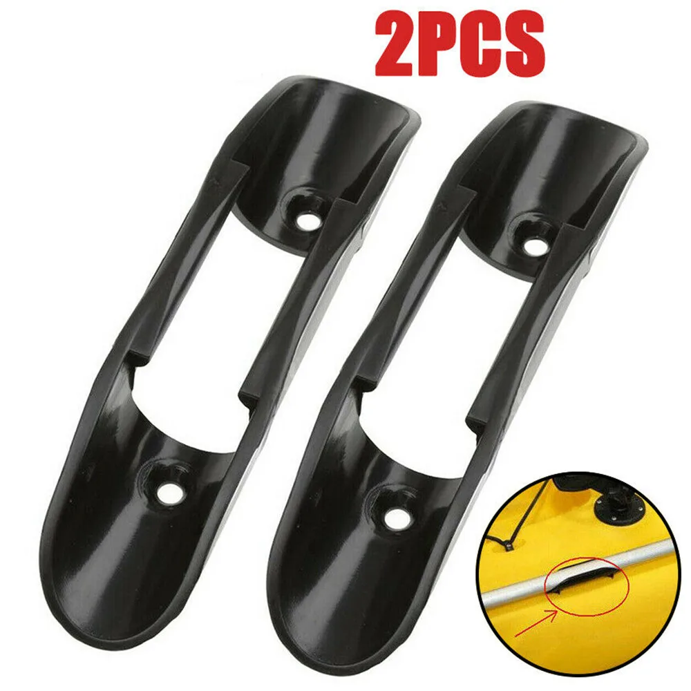 

2PCS Kayak Marine Boat Paddle Clip Holder Watercraft Black Plastic With Screws