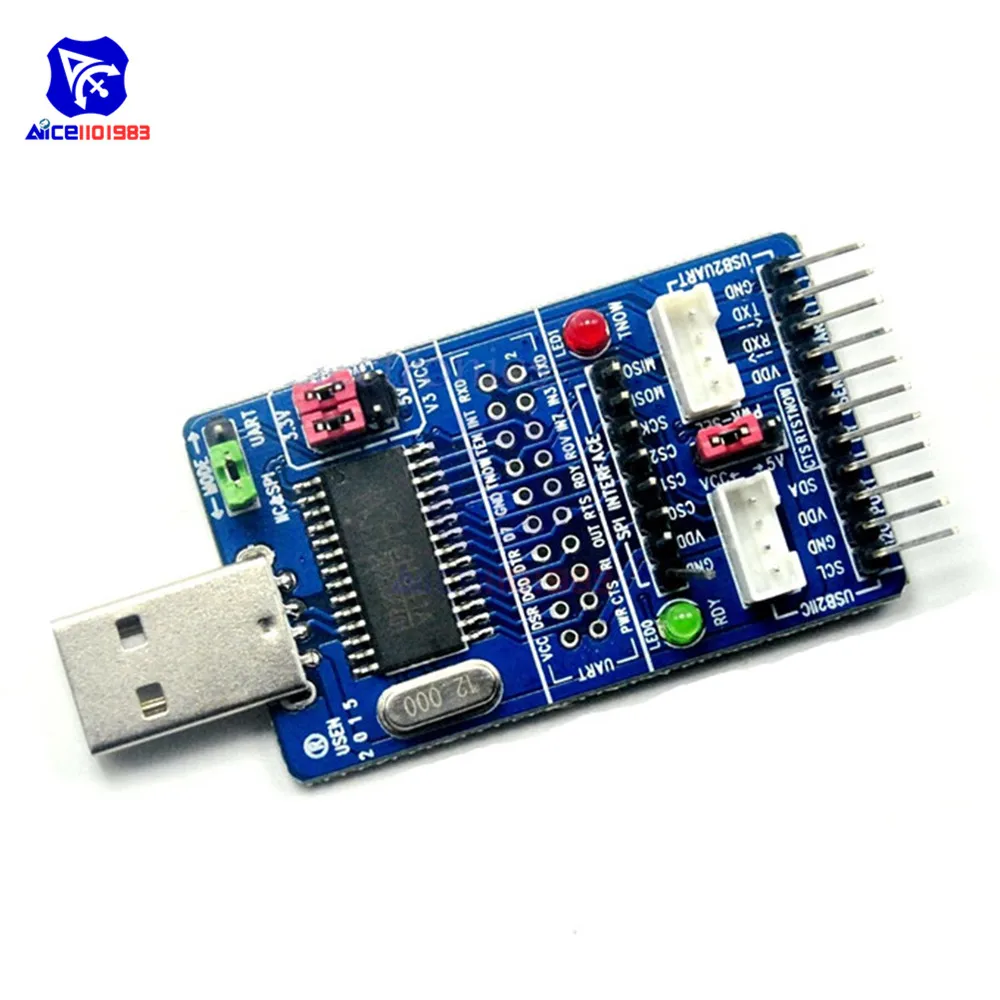 Diymore CH341A USB к SPI I2C IIC UART TTL ISP Серийный адаптер модуль EPP/MEM конвертер для серийная