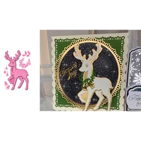 christmas cute reindeer metal cutting die scrapbook embossed paper card album craft template stencils handmade new 2021 arrive