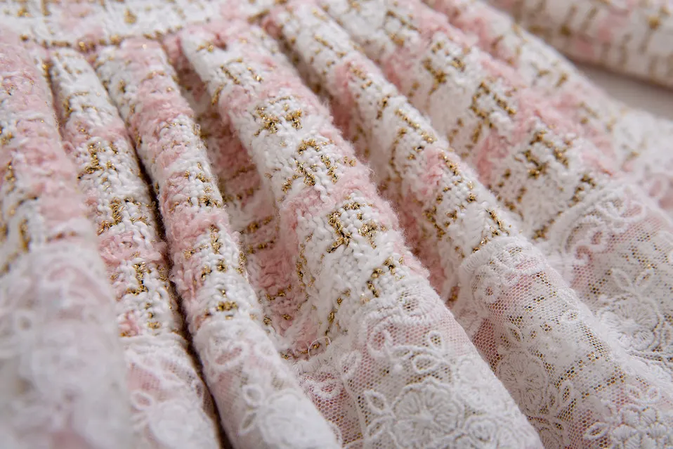 Оптовая продажа Осенние твидовые платья принцессы для девочек с повязкой на