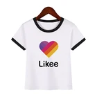 Лидер продаж, детская одежда, топы для маленьких девочек, футболка с надписью love Likee для мальчиков и девочек, школьные футболки для подростков, повседневные студенческие кофты Kpop