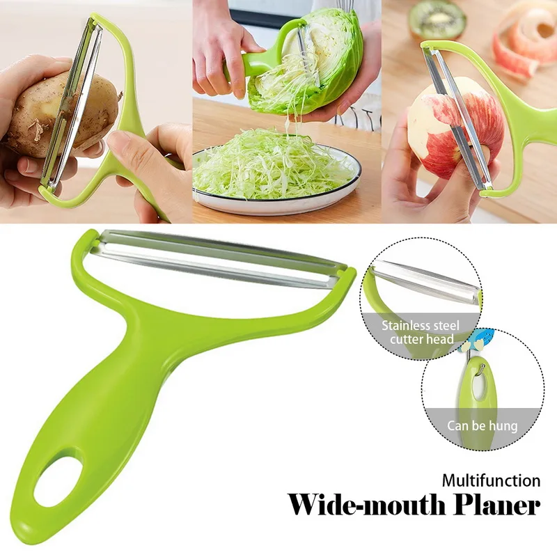 

Cooking Tools Wide Mouth Peeler Vegetables Fruit Stainless Steel Cabbage Graters Salad Potato Slicer Kitchen Accessories