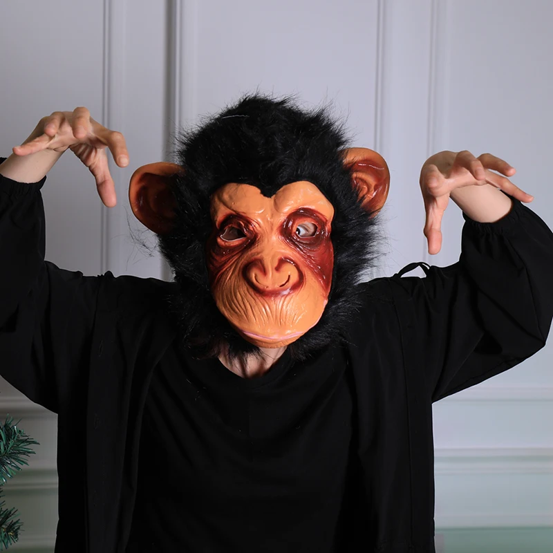 Маска для Хэллоуина страшная маска на все лицо с животными маски взрослых