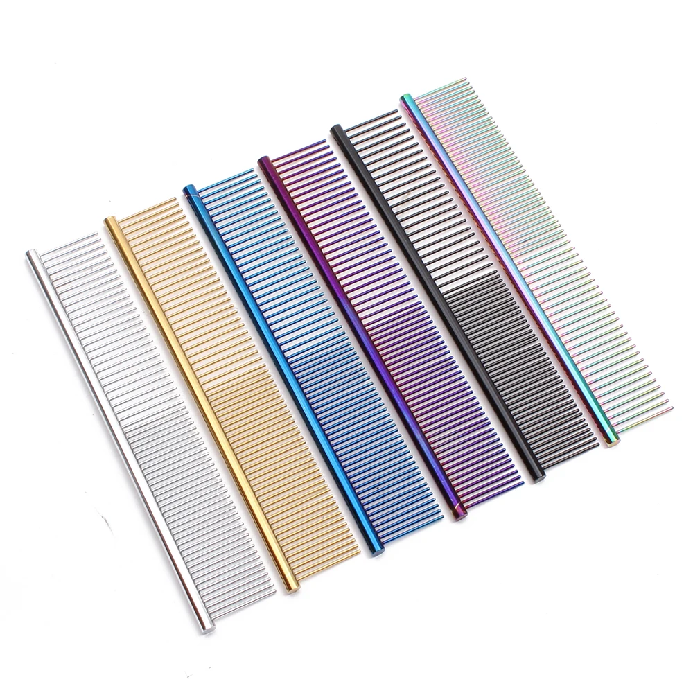 Профессиональная расческа для груминга домашних животных из нержавеющей стали