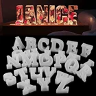 Силиконовые формы для изготовления ювелирных изделий, 3D заглавные буквы алфавита УФ-отверждаемая эпоксидная смола