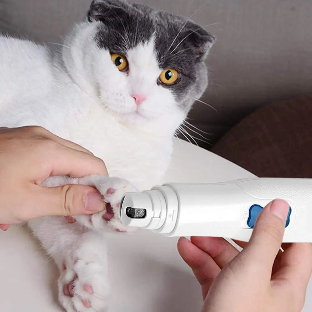 Electric Pet Nail Grinder Painless File Trimmer Polisher Professional Grooming Tool Dogs Cats Claw Paws Clipper For Dog | Дом и сад