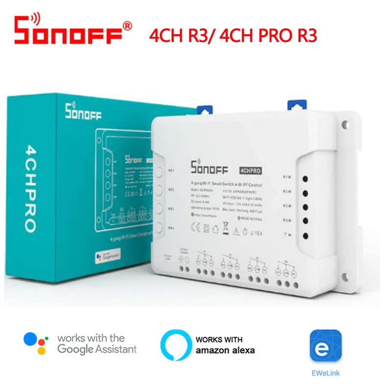 Выключатель SONOFF 4CH R3/PRO R3 4 канальный умный дом с таймером подсветильник сделай сам
