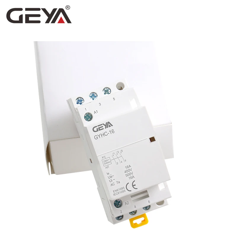GEYA AC Контактор 3 полюса 16A 20A 25A 3NO 220 В din-рейку бытовой контактор автоматический