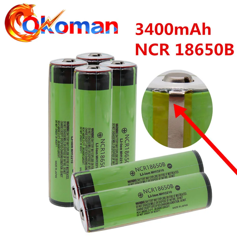 2 20 шт 18650 батарея 3400mah 3 7 v литиевая для NCR18650B подходит фонарика батареи +