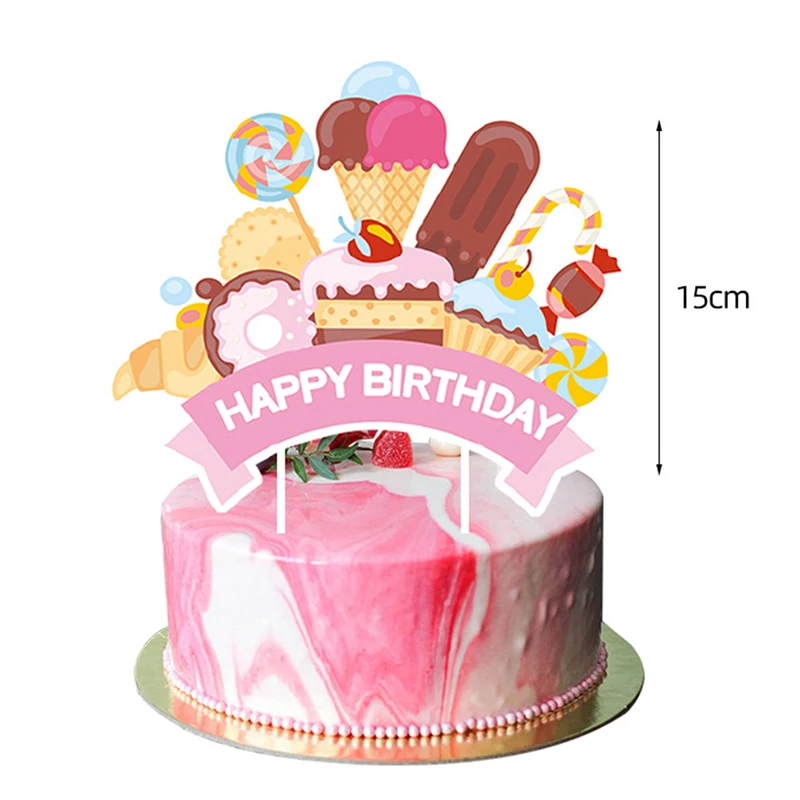 

Princess Donut Home Party Pull the Flag Banners Cake Toppers Shining Sling Great for desserts, party food and beverages.