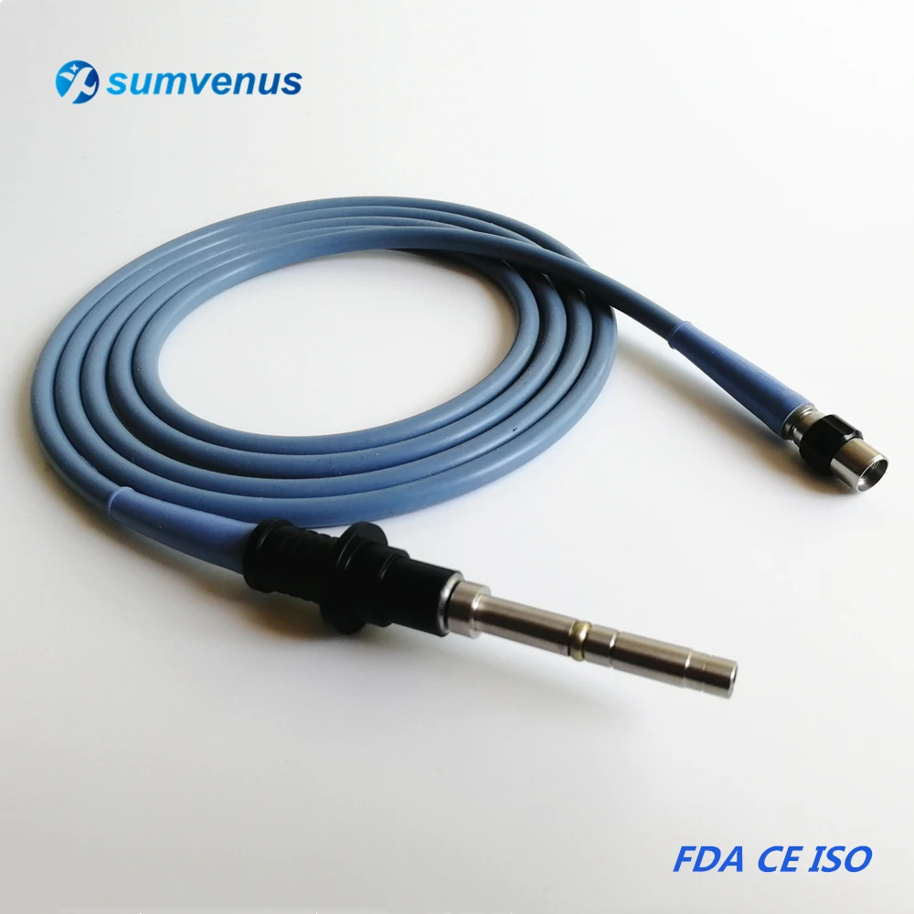

Medical Surgical Φ4X2500mm 2.5 3m fits Olympus interface Endoscope Cold Light Source Silicone Optical Fiber Autoclaved