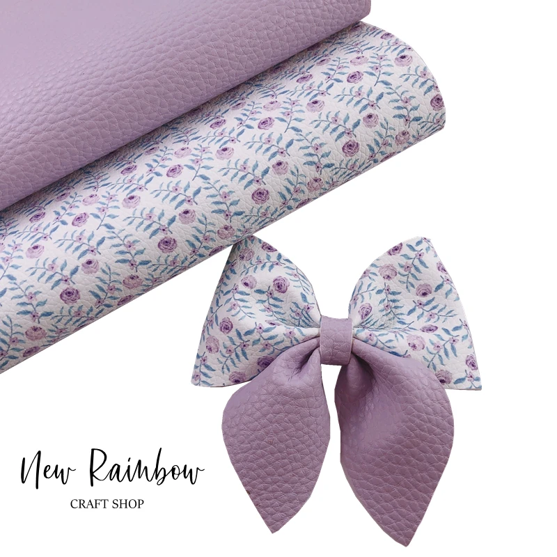 Новый Радужный великолепный Lila Florals из искусственного шагреневого кожзаменителя