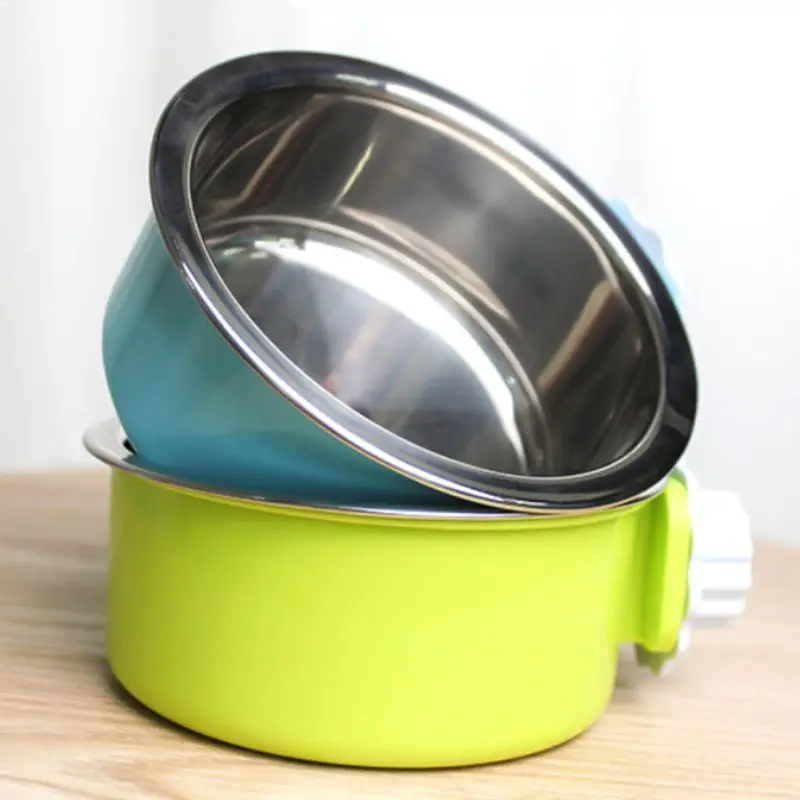 

Кормушка для домашних животных, подвесная миска из нержавеющей стали для кошек и собак, 1 комплект