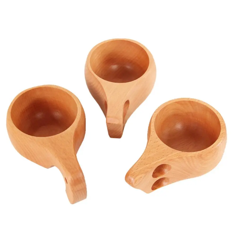 60% горячая Распродажа наружная портативная деревянная чашка старинная кружка Kuksa