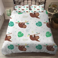 bed linen single bedspread cartoon 3d bed sheet set cute monkey bedspread with pillowcases for children