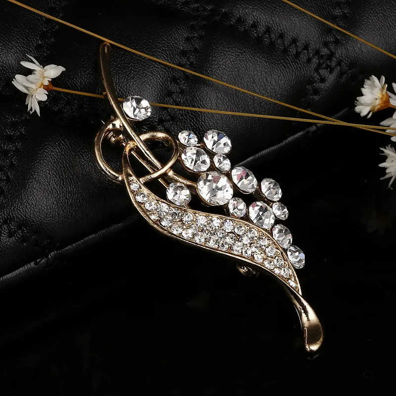 Модная брошь Элегантная Брошь в виде цветка булавка кристалл ювелирное изделие