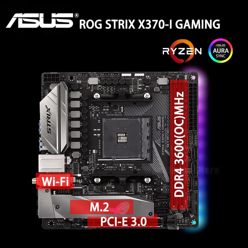 Kaufen Asus ROG STRIX X370-I GAMING Motherboard DDR4 32GB AMD X370 DDR4 3600MHz M.2 RGB Desktop X370 Mainboard AM4 Mini-ITX Verwendet