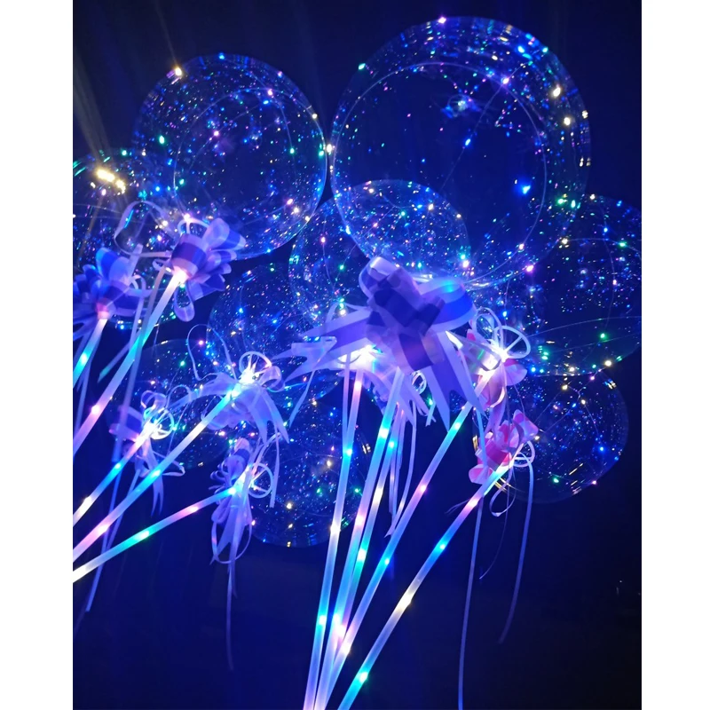 Лидер продаж прозрачный волнистый шар с подсветкой светящиеся шары мультяшный