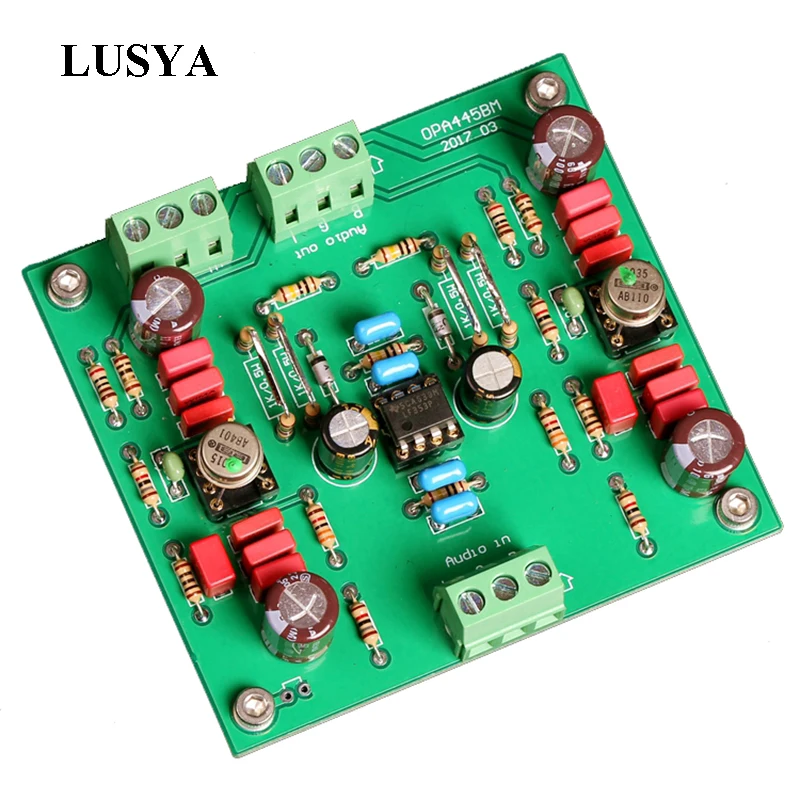 

Lusya Field tube input bile OPA445BM two channels stereo Preamp audio board High pressure gold seal op amp T1383