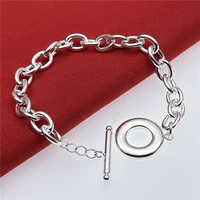 925 sterling silver bracelets to buckle womens basic chain bracelets wedding and engagement decorations party jewelry