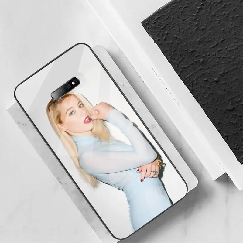 

Amber Heard sexy fashion Phone Case Tempered glass For Samsung S6 S7 edge S8 S9 S10 e plus note8 9 10 pro