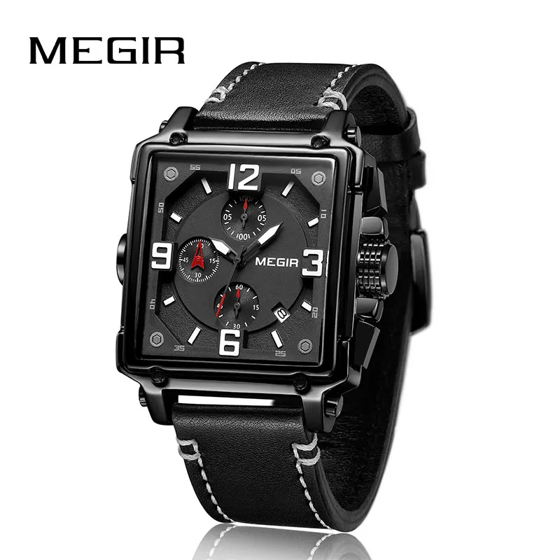 Часы наручные MEGIR Мужские кварцевые модные роскошные деловые