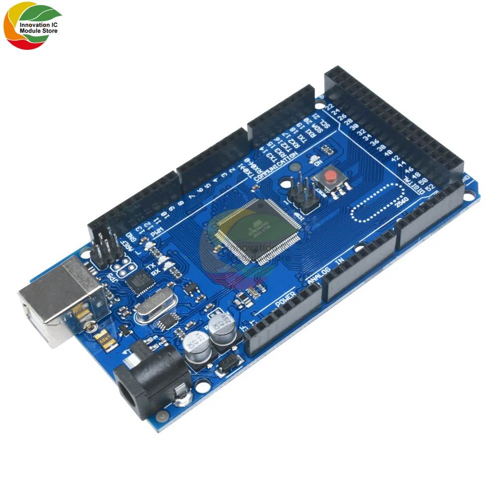Ziqqucu MEGA2560 MEGA 2560 R3 ATMEGA16U2 ATMEGA2560 ATMEGA2560-16AU плата для Arduinio USB-кабеля 5 в заменить ATMega8U2 |