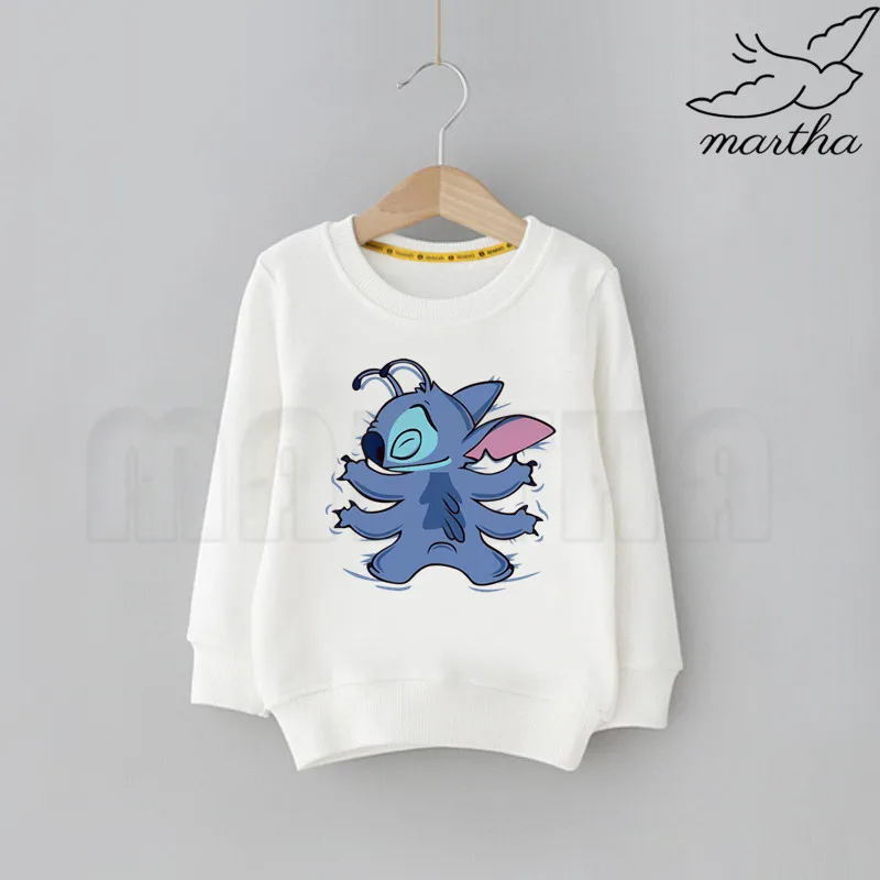 B Детский Милый Забавный свитер с героями мультфильмов «Angry Stitch», одноцветные кофты с капюшоном, модные толстовки с длинными рукавами для мальчиков и девочек - Цвет: B