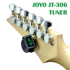 Цифровой мини-тюнер JOYO JT-306 с ЖК-экраном для акустической электрогитары, бас-скрипки, укулеле, хроматические аксессуары для гитары, детали